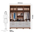 Guarda Roupa Casal 6 Portas De Bater 1 Basculante 5 Gavetas M
