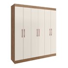 Guarda Roupa Casal 6 Portas De Bater 2 Gavetas Xangai Off Whi