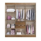 Guarda Roupa Casal 6 Portas De Bater 2 Gavetas Xangai Off Whi