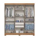 Guarda-roupa Casal 6 Portas E 2 Gavetas Com Espelho B368 Natu