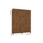 Guarda Roupa Casal 6 Portas E 2 Gavetas Cor Malbec
