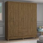 Guarda-roupa Casal 6 Portas E 2 Gavetas E Pés Panamá Castanho