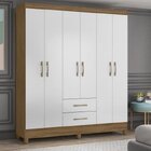 Guarda-roupa Casal 6 Portas E 2 Gavetas E Pés Panamá Naturale