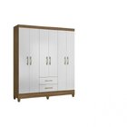 Guarda-roupa Casal 6 Portas E 2 Gavetas E Pés Panamá Naturale