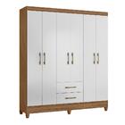 Guarda Roupa Casal 6 Portas E 2 Gavetas Panamá Naturale / Bra