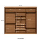 Guarda-roupa Casal 6 Portas E 3 Gavetas Bigger Prime Canela/o