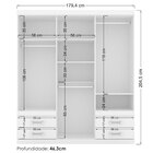 Guarda Roupa Casal 6 Portas E 4 Gavetas Havana Plus Branco