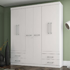 Guarda Roupa Casal 6 Portas E 4 Gavetas Havana Plus Branco