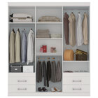 Guarda Roupa Casal 6 Portas E 4 Gavetas Havana Plus Branco