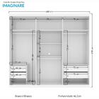 Guarda Roupa Casal 6 Portas E 4 Gavetas Imaginare Branco - Sa