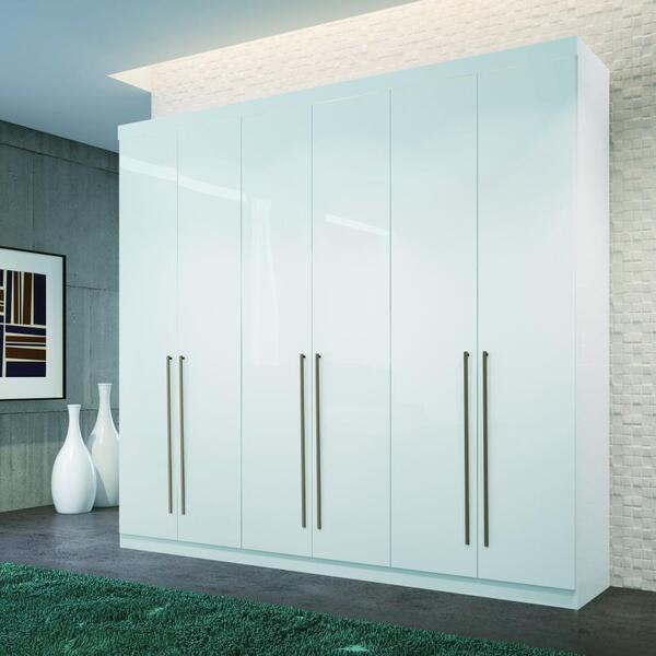 Guarda Roupa Casal 6 Portas E 4 Gavetas Imaginare Branco - Sa