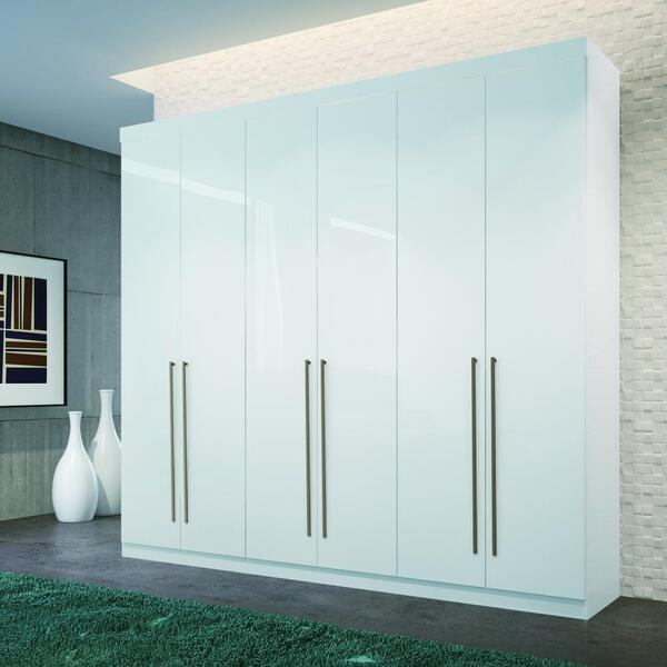 Guarda Roupa Casal 6 Portas E 4 Gavetas Imaginare Branco - Sa