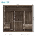 Guarda Roupa Casal 6 Portas E 4 Gavetas Imaginare Castanha/of