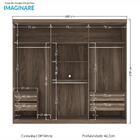 Guarda Roupa Casal 6 Portas E 4 Gavetas Imaginare Castanha/of