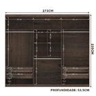 Guarda Roupa Casal 6 Portas E 4 Gavetas Versalhes Ébano - San