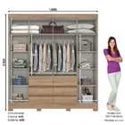 Guarda-roupa Casal 6 Portas E 6 Gavetas Com Espelho B355 Jequ