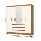 Guarda Roupa Casal 6 Portas E 6 Gavetas Com Espelho B355 Natu