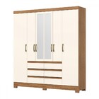 Guarda Roupa Casal 6 Portas E 6 Gavetas Com Espelho B355 Natu