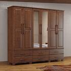 Guarda-roupa Casal 6 Portas E 6 Gavetas De Madeira Com Espelh