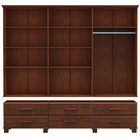 Guarda-roupa Casal 6 Portas E 6 Gavetas De Madeira Com Espelh