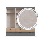 Guarda Roupa Casal 6 Portas E 6 Gavetas Ph1734 Grafite/cedro