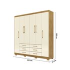 Guarda-roupa Casal 6 Portas E 6 Gavetas Ripado Real Nature/ch