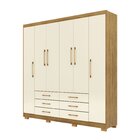 Guarda-roupa Casal 6 Portas E 6 Gavetas Ripado Real Nature/ch