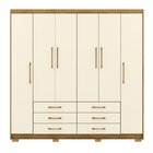 Guarda-roupa Casal 6 Portas E 6 Gavetas Ripado Real Nature/ch