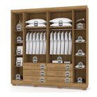 Guarda-roupa Casal 6 Portas E 6 Gavetas Ripado Real Nature/ch