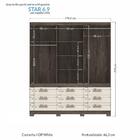 Guarda Roupa Casal 6 Portas E 9 Gavetas Star 6.9 Com Espelho