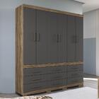 Guarda Roupa Casal 6 Portas E 9 Gavetas Star 6.9 Com Pés - Sa