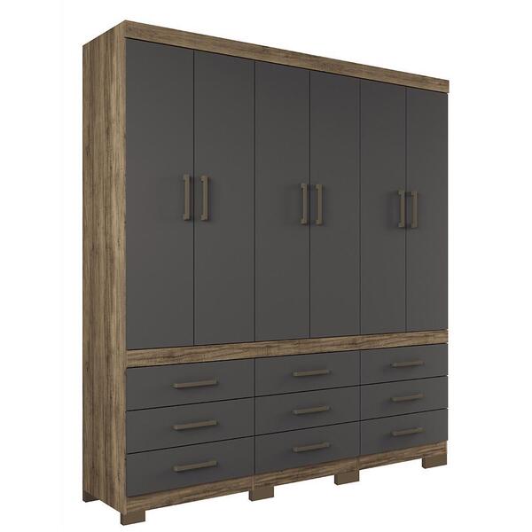 Guarda Roupa Casal 6 Portas E 9 Gavetas Star 6.9 Com Pés - Sa