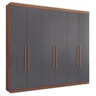 Guarda Roupa Casal 6 Portas E Cabeceira Dali Jatobá Areia