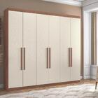 Guarda Roupa Casal 6 Portas E Cabeceira Dali Jatobá Areia