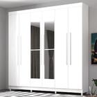 Guarda Roupa Casal 6 Portas E Espelho Elegance Branco - Vlr M