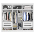 Guarda Roupa Casal 6 Portas Em Mdf Colossal Zanzini