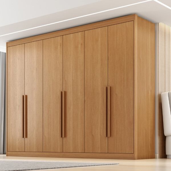 Guarda Roupa Casal 6 Portas Em Mdf Colossal Zanzini