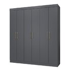 Guarda-roupa Casal 6 Portas Em Mdp 180cm Paris Espresso Móvei