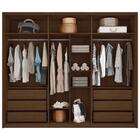 Guarda Roupa Casal 6 Portas Espelho 6 Gavetas Marrom Reflecta