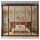 Guarda Roupa Casal 6 Portas Espelho 6 Gavetas Marrom Reflecta
