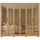 Guarda Roupa Casal 6 Portas Espelho 6 Gavetas Marrom Reflecta