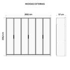 Guarda Roupa Casal 6 Portas Espelho 6 Gavetas Marrom Reflecta