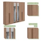 Guarda-roupa Casal 6 Portas Espelho Castellaro Carvalho