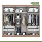 Guarda-roupa Casal 6 Portas Espelho Castellaro Carvalho