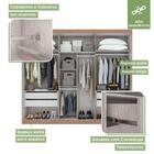 Guarda-roupa Casal 6 Portas Espelho Castellaro Carvalho