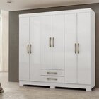 Guarda-roupa Casal 6 Portas Estonia Branco