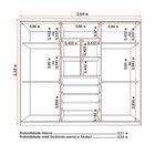 Guarda Roupa Casal 6 Portas Evolution V Bechara