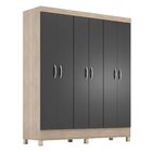 Guarda-roupa Casal 6 Portas Falco Yescasa Avena/grafito