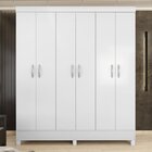 Guarda-roupa Casal 6 Portas Falco Yescasa Branco