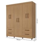 Guarda Roupa Casal 6 Portas Fernandópolis Nature